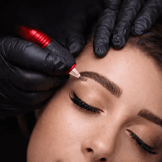 Eyebrow tattoo and microshading result for bold, defined brows in Dubai