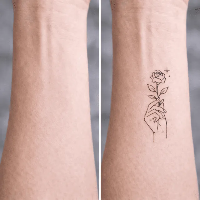 Fine line body tattoo design